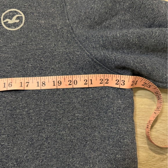 Hollister Blue Sherpa Lined Sweater Full  Zip Hoodie - Picture 5 of 6